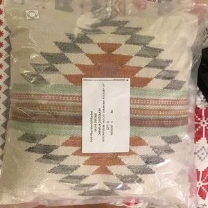 geometric knit pillow